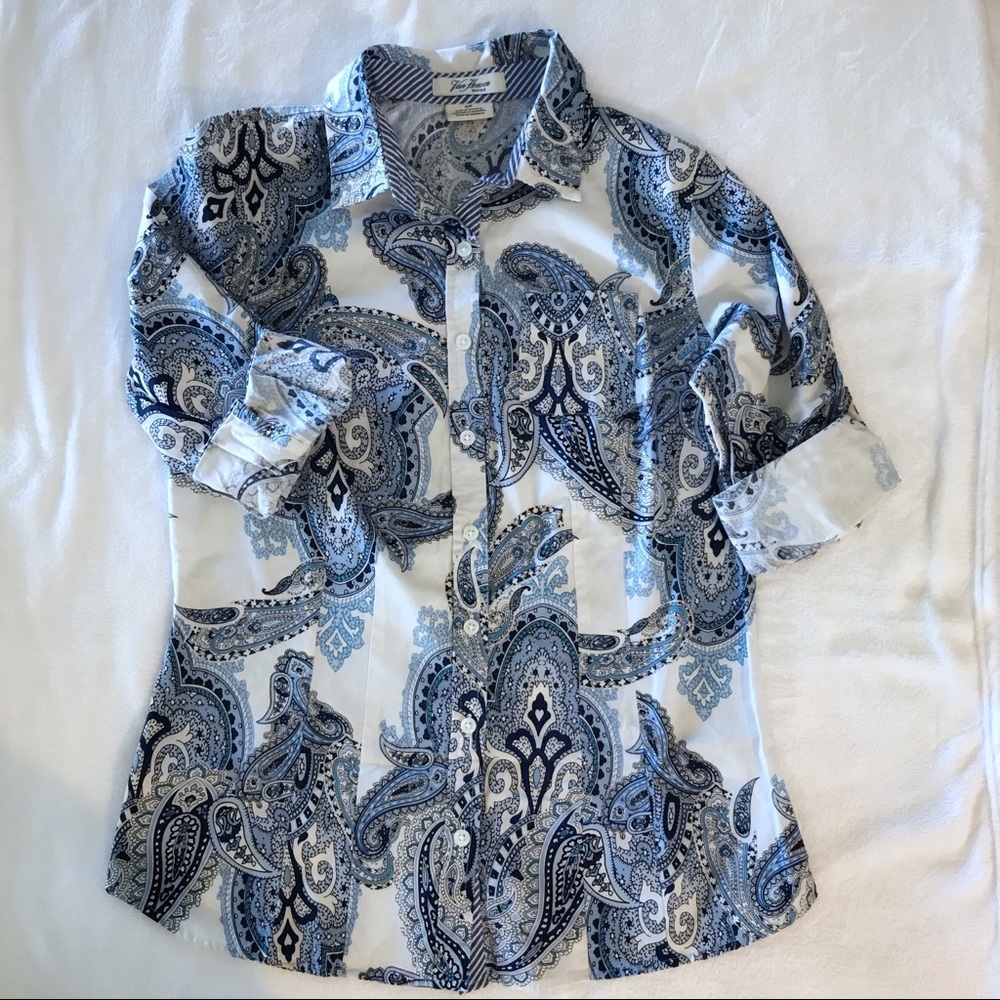 Van Heusen Paisley button down top